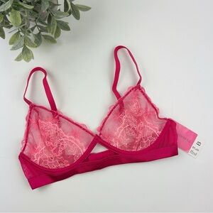 Passionata Hot Pink Lace Bralette Size 32B